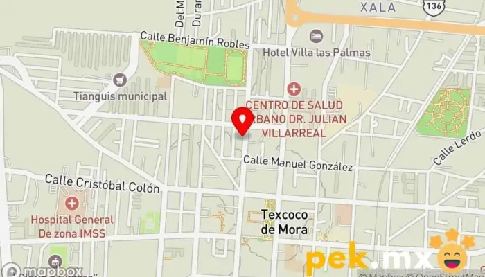 mapa de Cerrajeria Texcoco Gante Cerrajero en Texcoco de Mora