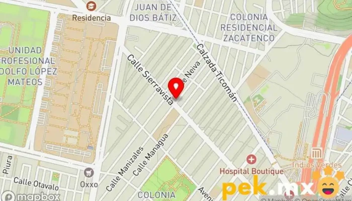 mapa de Cerrajeria Universal Cerrajero, Comercio en Gustavo A. Madero, Ciudad de México