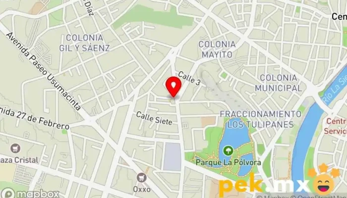 mapa de CERRAJERIA y programacion de llaves con chip Cerrajero en Villahermosa