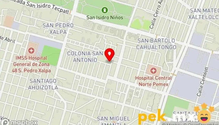 mapa de Cerrajero 24 hrs  en Azcapotzalco, Ciudad de México