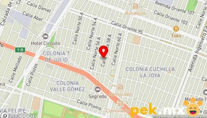 mapa de Cerrajero Don Salvador Cerrajero en Gustavo A. Madero, Ciudad de México