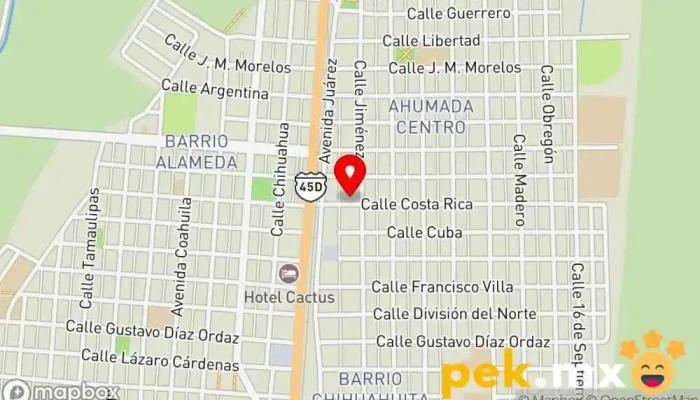 mapa de CFE Agencia Villa Ahumada Compañía eléctrica en Miguel Ahumada