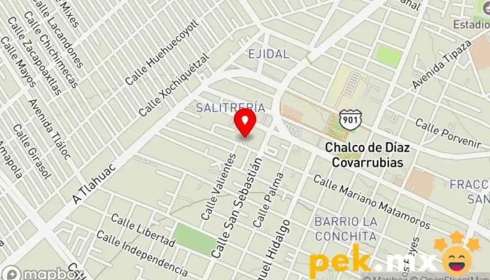 mapa de CFE CAC Nacional Oficina del gobierno federal en Chalco de Díaz Covarrubias
