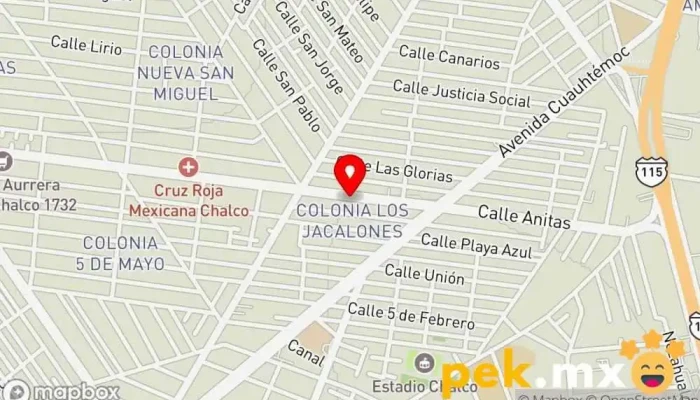 mapa de CFE Jose Maria Mtz Tienda de electricidad en Chalco de Díaz Covarrubias