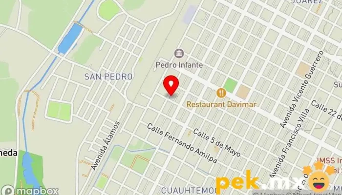 mapa de CFE Compañía eléctrica en Guamúchil