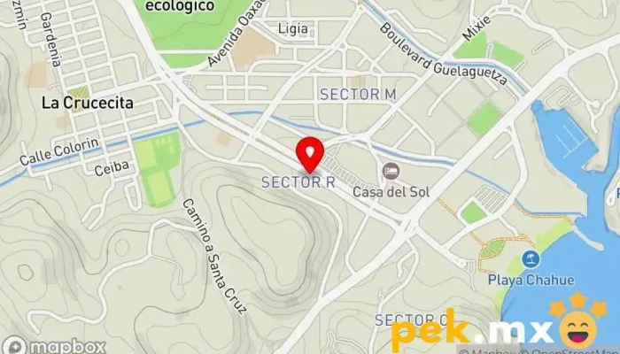 mapa de Cfe Zona Huatulco Oficinas de empresa en Crucecita