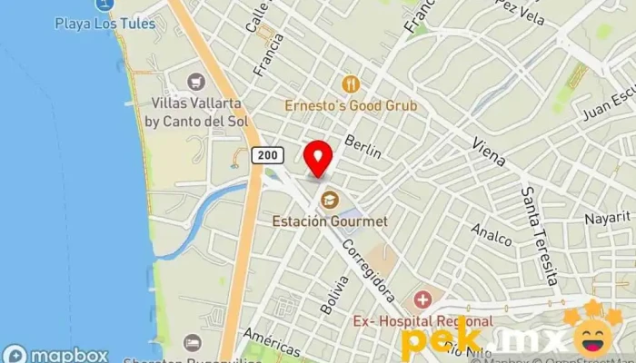 mapa de CHAPAS Y HERRAJES VALLARTA Proveedor de productos para cerrar, Ferretería, Cerrajero en Puerto Vallarta