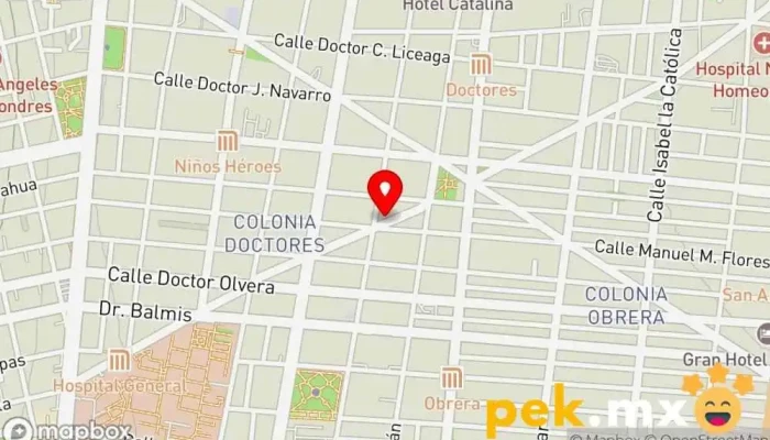 mapa de Comercializadora Eléctrica Palacios  en Cuauhtémoc, Ciudad de México