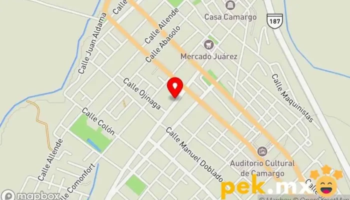 mapa de Comisión Federal de Electricidad Gobierno en Santa Rosalía de Camargo