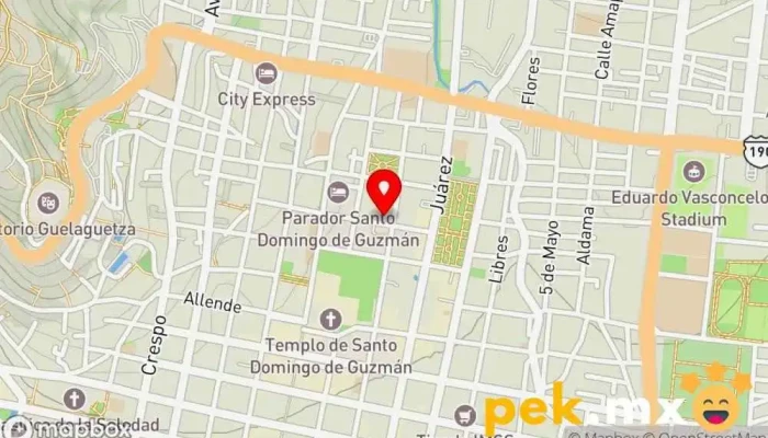 mapa de Comisión Federal de Electricidad. Compañía eléctrica en Oaxaca de Juárez