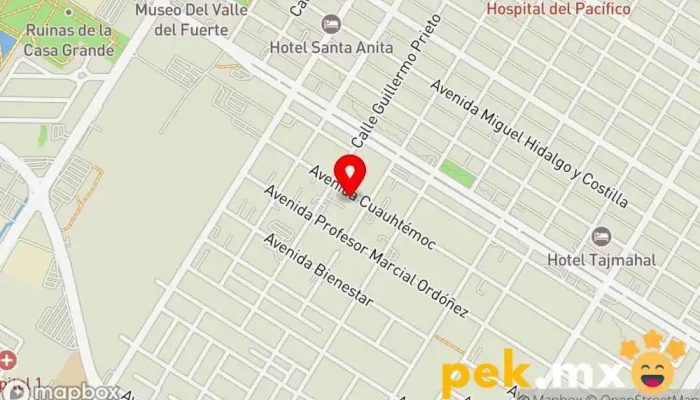 mapa de Comisión Federal de Electricidad Compañía eléctrica en Los Mochis