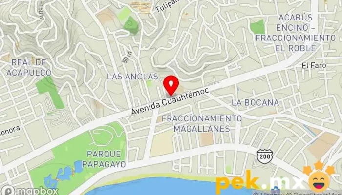 mapa de Construcción y Mantenimiento de Instalaciones Eléctricas Electricista en Acapulco de Juárez