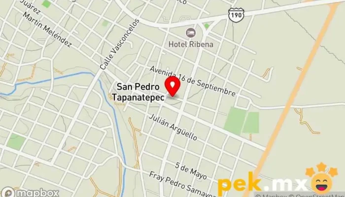 mapa de CONSTRUCCIONES TAPIA Proveedor de materiales de construcción, Tienda de herramientas en San Pedro Tapanatepec
