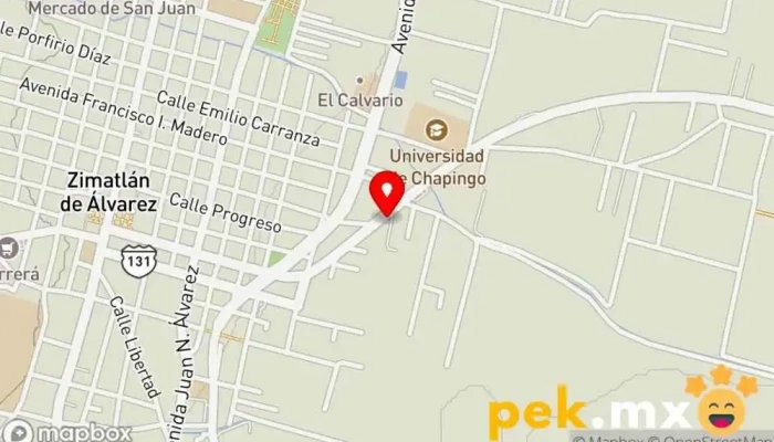 mapa de Construmack Tienda de materiales para la construcción, Tienda de electricidad, Tienda de artículos de fontanería, Tienda de herramientas y troqueles, Servicio de alquiler de herramientas en Zimatlán de Álvarez