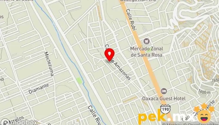 mapa de Consultoria, Construcciones y Proyectos RAHH Empresa de construcción, Inspector de construcción, Contable, Ingeniero civil, Electricista, Planta depuradora en Oaxaca de Juárez