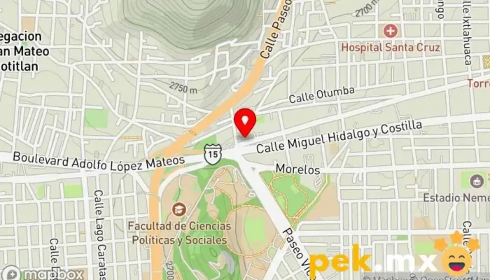 mapa de Coordinación Estatal del Servicio Profesional Docente Oficina administrativa Escuela, Oficina de gobierno local en Toluca de Lerdo