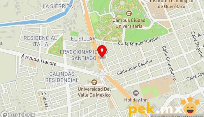 mapa de COSE - Comercialización y Servicios Electricos - Sucursal 5 Febrero Electricista en Santiago de Querétaro