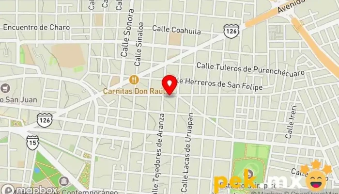 mapa de DCH ELECTRIC, Morelia. Electricista en Morelia
