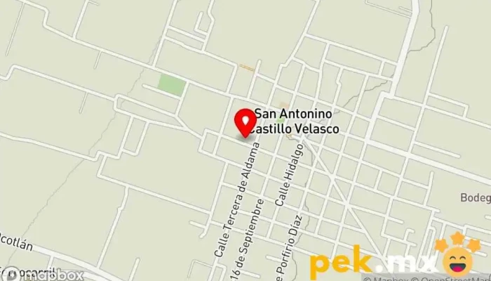 mapa de Despacho Contable ACAFF Oficina de la Administración en San Antonino Castillo Velasco