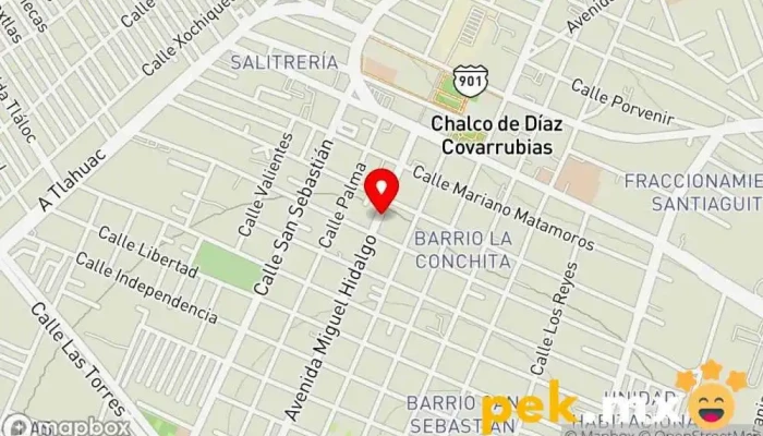 mapa de DISTRIBUIDORA ELÉCTRICA INDUSTRIAL CHALCO  en Chalco de Díaz Covarrubias