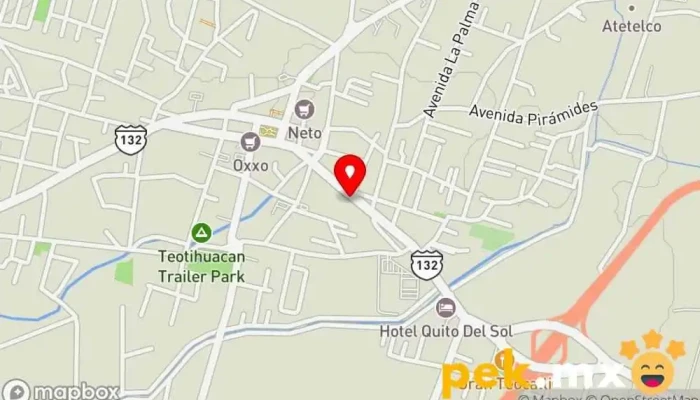 mapa de Distribuidora Eléctrica Teotihuacan Tienda de electricidad en Teotihuacán de Arista