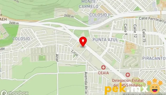 mapa de Distribuidora Eléctrica VOLT media tensión Tienda de electricidad, Electricista en Pachuca de Soto