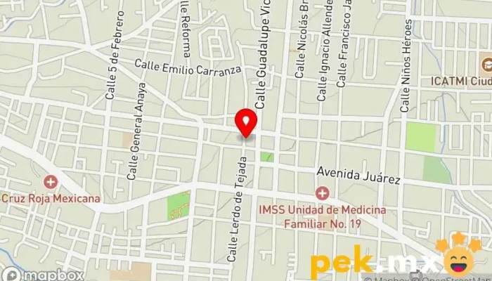 mapa de Domus Inteligente Estudio de arquitectura, Herrero, Tienda de alarmas antirrobo, Electricista, Constructor, Interiorista, Reformas en Cdad. Hidalgo