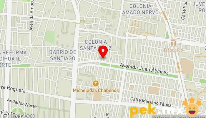 mapa de DZYAN Herrero, Electricista, Fontanero en Iztacalco, Ciudad de México