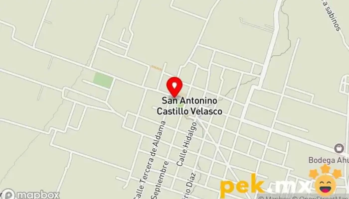 mapa de Edificio Municipal Oficina de gobierno local en San Antonino Castillo Velasco