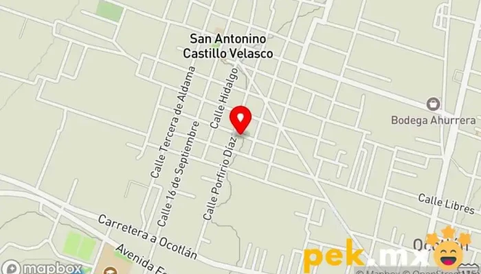mapa de EI SUEÑOS MÁGICOS Centro de educación preescolar en San Antonino Castillo Velasco