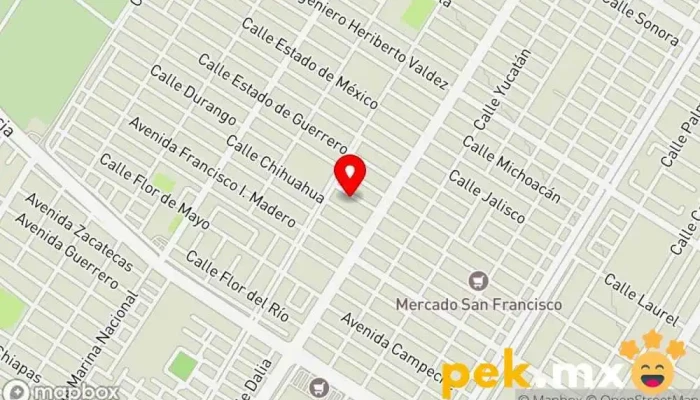 mapa de EIN Ingeniería Eléctrica Ingeniero eléctrico en Los Mochis