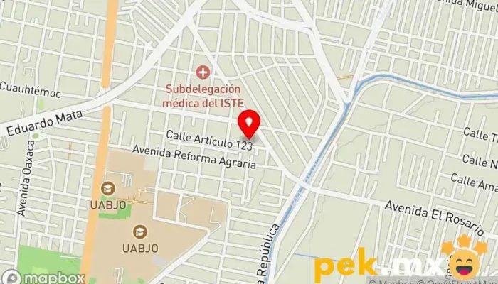 mapa de Eléctrica Automotriz Roblez Servicio de reparación de sistemas eléctricos para automóviles en Oaxaca de Juárez