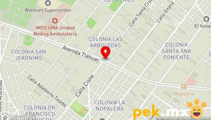 mapa de Eléctrica Comercial e Industrial Tlahuac Electricista en Tláhuac, Ciudad de México