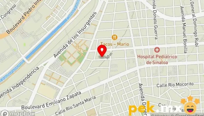 mapa de Eléctrica Dava Tienda de electricidad, Compañía eléctrica en Culiacán Rosales