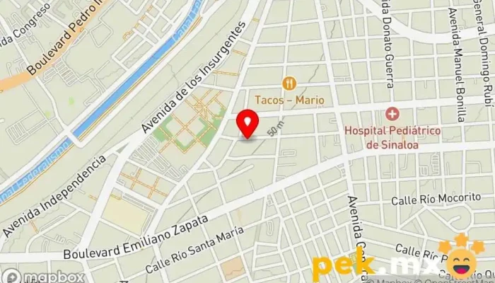 mapa de Electrica Del Humaya  en Culiacán Rosales
