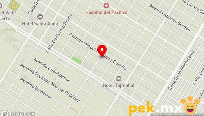 mapa de Eléctrica Gómez Tienda de electricidad, Proveedor de repuestos de electrodomésticos en Los Mochis