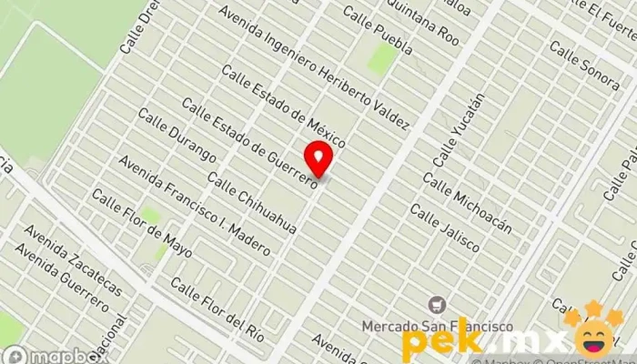 mapa de Eléctrica López Tienda de electricidad en Los Mochis