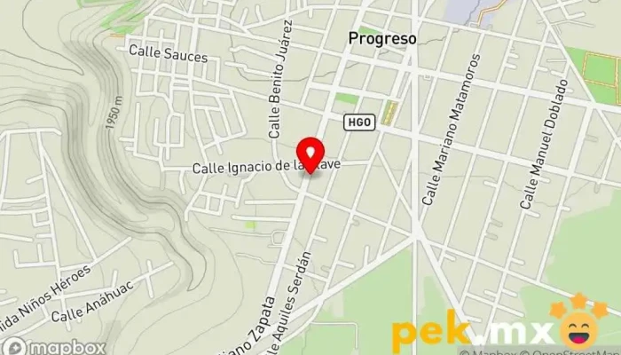 mapa de Eléctrica Mendoza´s Electricidad e Iluminación Proveedor de materiales de construcción en Progreso de Obregón