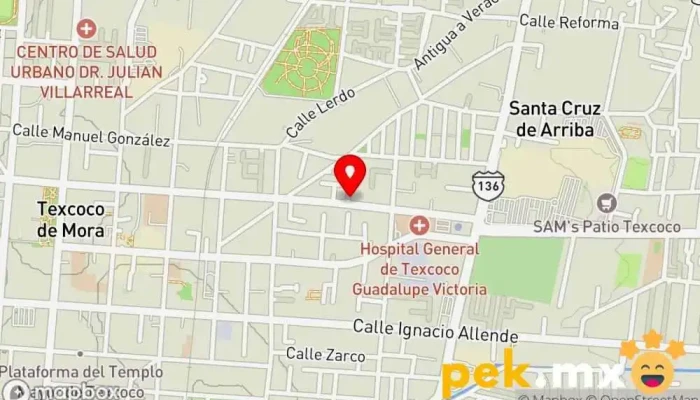 mapa de Electrica MONDIA Tienda de electricidad en Texcoco de Mora