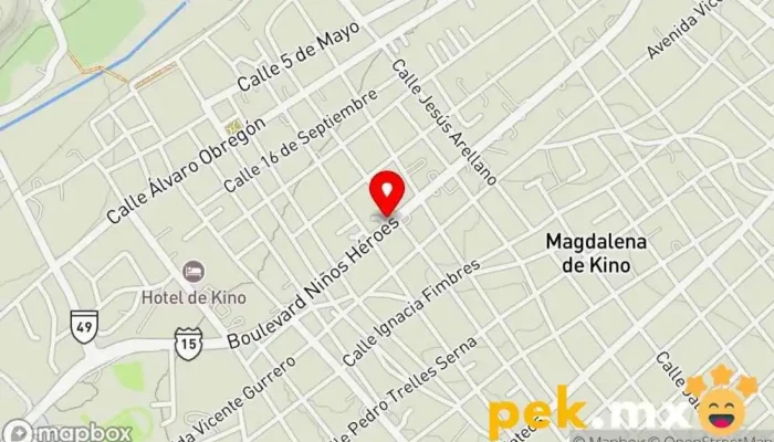 mapa de Electrica Montes Tienda de electricidad, Servicio de grúa, Electricista en Magdalena de Kino