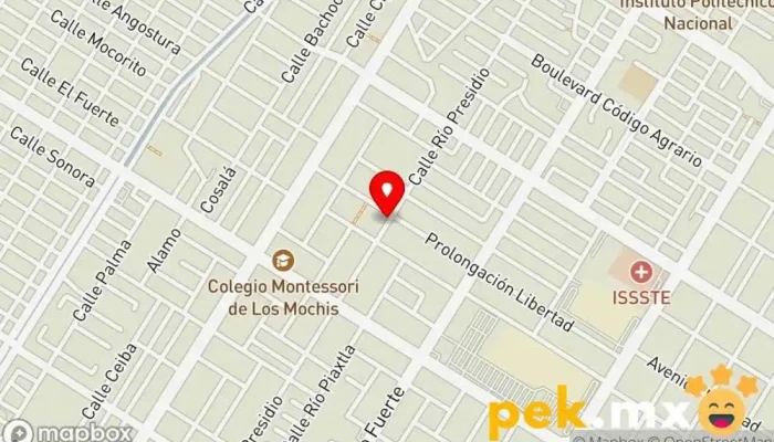 mapa de Electrica Navarez de Culiacán Tienda de electricidad en Los Mochis