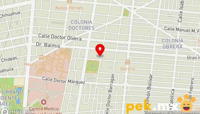 mapa de Eléctrica Palma Ferretería en Cuauhtémoc, Ciudad de México