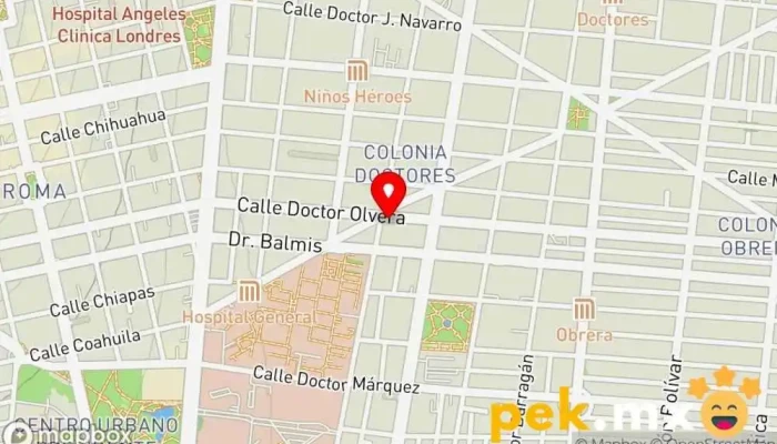 mapa de Electrica Palma Ferretería en Cuauhtémoc, Ciudad de México