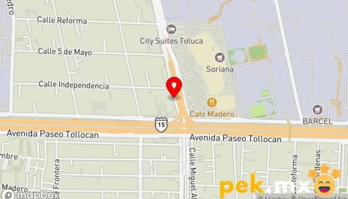 mapa de Eléctrica Reyes Tienda de electricidad en San Mateo Atenco