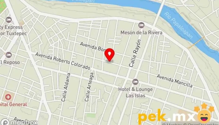 mapa de Eléctrica RG Tienda de electricidad en San Juan Bautista Tuxtepec