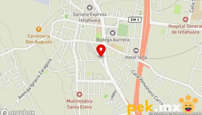 mapa de Eléctrica Rojas Tienda de electricidad en Ixtlahuaca de Rayón