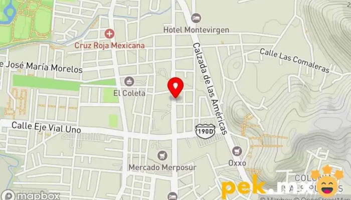 mapa de Eléctrica San Cristóbal Tienda de electrónica en San Cristóbal de las Casas
