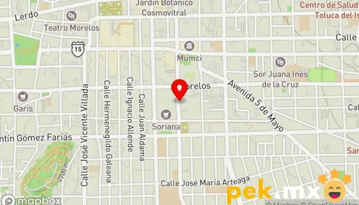 mapa de Eléctrica San Roque de Toluca, S. A. de C. V. Electricista en Toluca de Lerdo