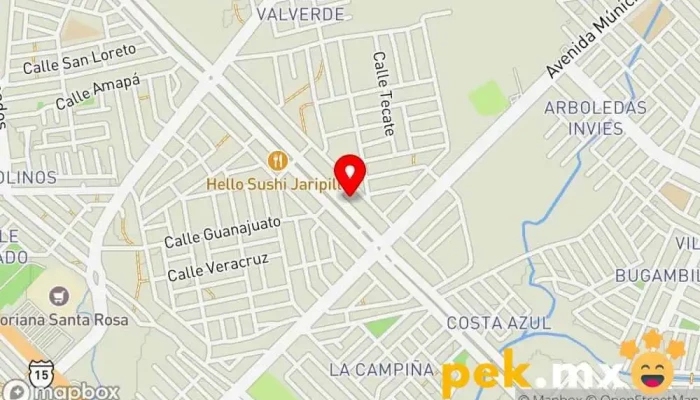 mapa de Eléctrica Sanbello Ferretería en Mazatlán