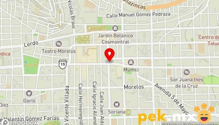 mapa de Eléctrica Santa Ana de Toluca Electrónica, Tienda de electricidad en Toluca de Lerdo